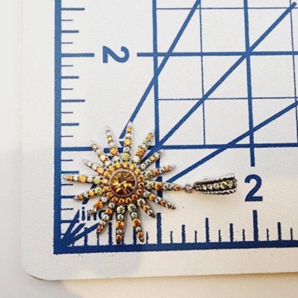 Judith Ripka Sterling Silver & Citrine Sun Pendant - Picture 4 of 4